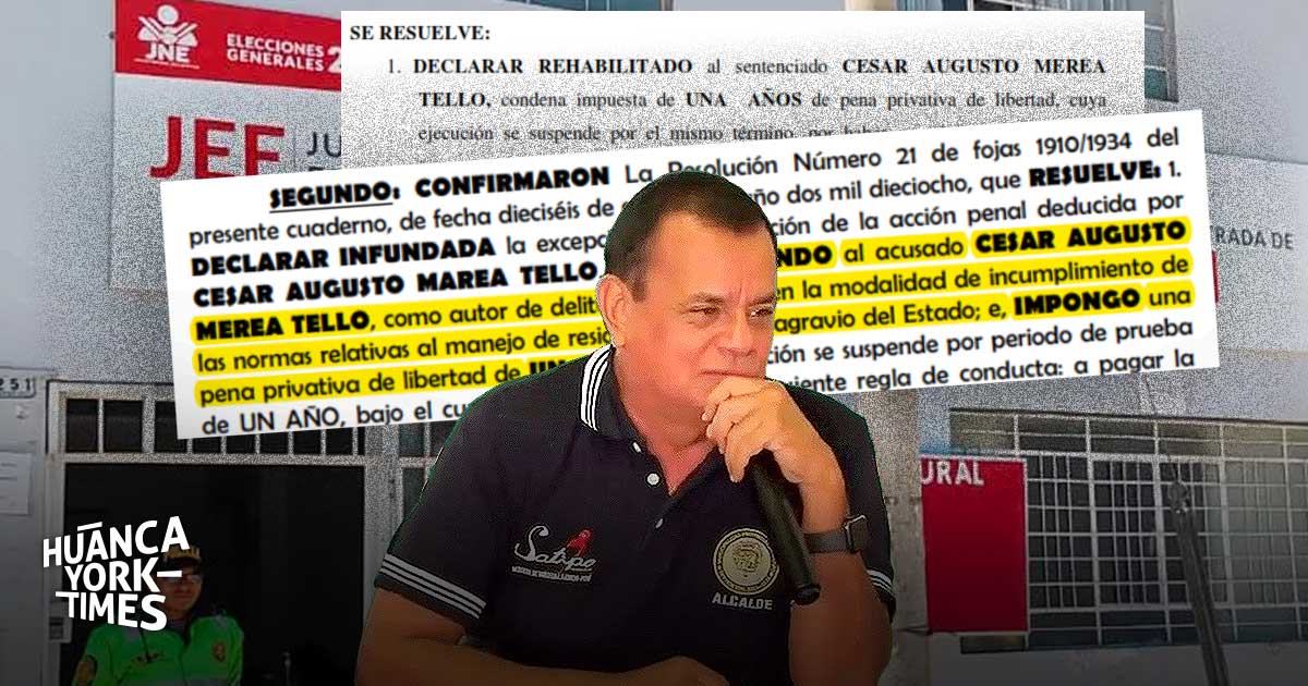 Junín: Oficialismo regional presenta al JEE sentencia por delito ambiental y rehabilitación para salvar su candidatura